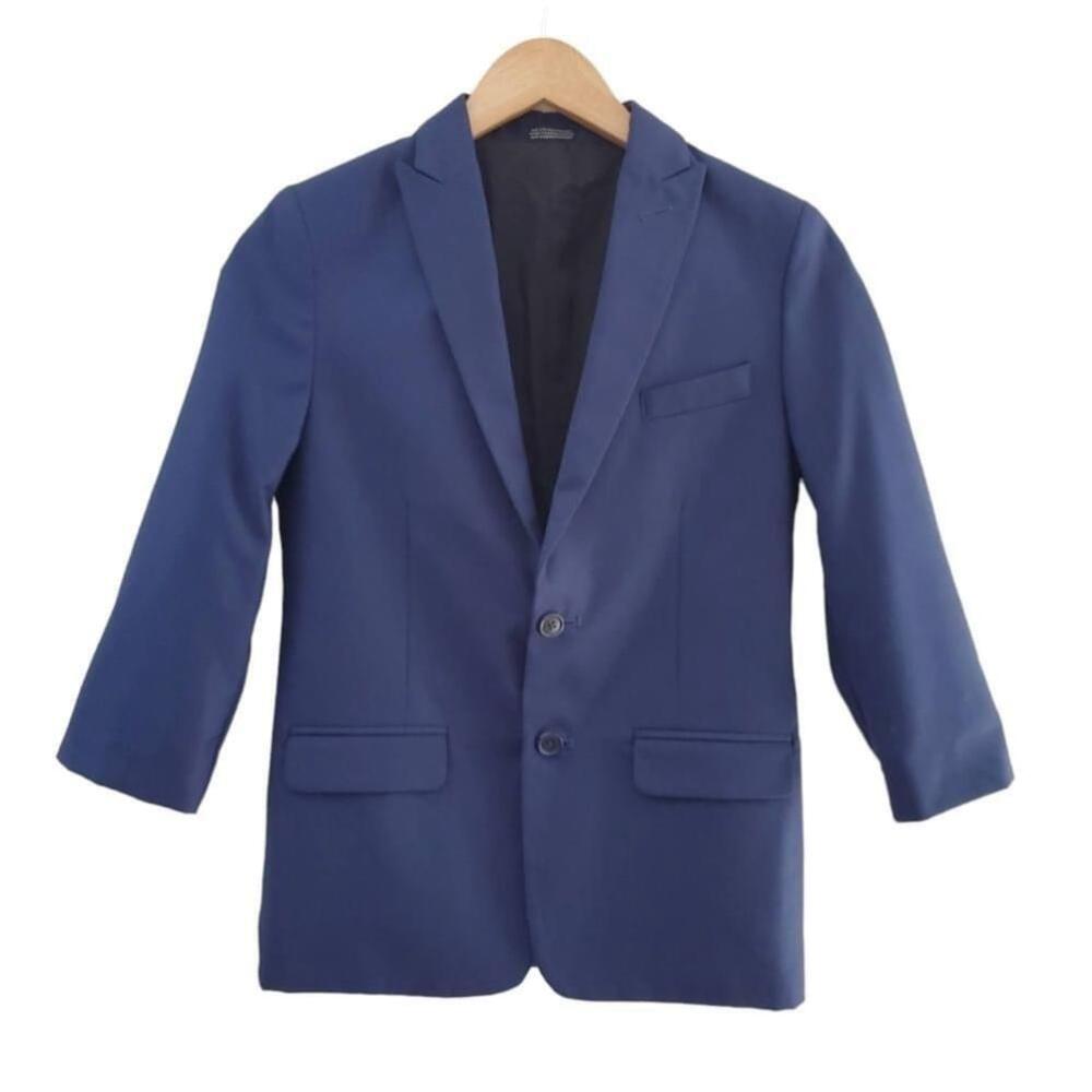 Calvin Klein Navy Blue Regular Fit Two Button Blazer Size 12